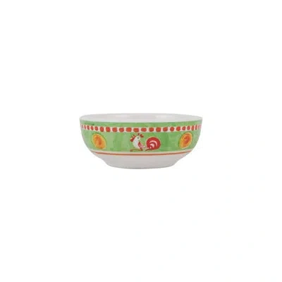 Vietri Campagna Melamine Gallina Olive Oil Bowl In Green;red;orange