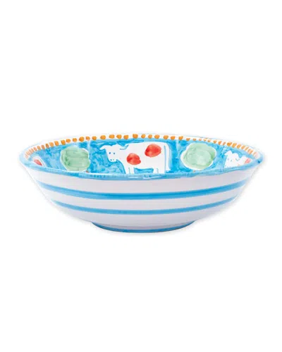 Vietri Campagna Mucca Large Serving Bowl In Handpainted