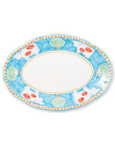 Vietri Campagna Mucca Oval Platter In Multi