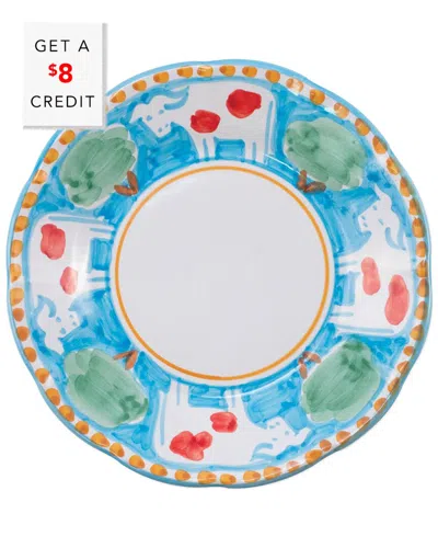 Vietri Campagna Mucca Salad Plate With $8 Credit In Blue