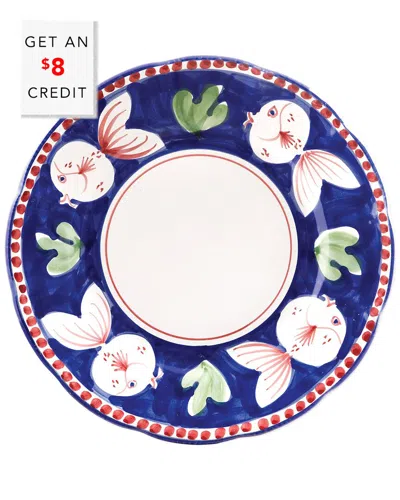 Vietri Campagna Pesce Dinner Plate With $8 Credit In Navy