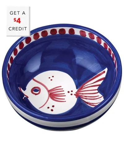 Vietri Campagna Pesce Olive Oil Bowl With $4 Credit In Navy