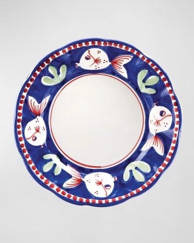 Vietri Campagna Pesce Salad Plate In Blue