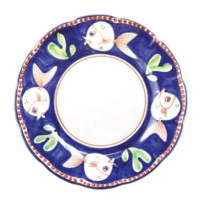 Vietri Campagna Pesce Service Plate/charger In Blue,white,brown,green