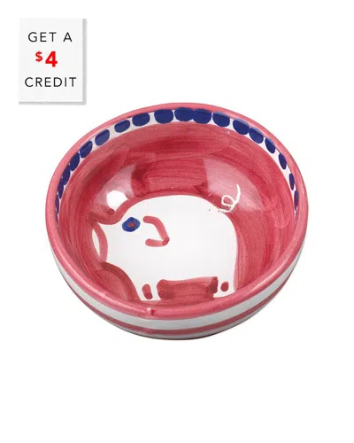 Vietri Campagna Porco Olive Oil Bowl With $4 Credit In Red