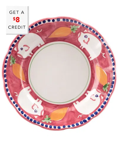 Vietri Campagna Porco Salad Plate With $8 Credit In Red