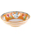 Vietri Campagna Uccello Large Serving Bowl In Handpainted