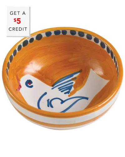 VIETRI VIETRI CAMPAGNA UCCELLO OLIVE OIL BOWL