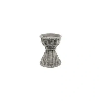 Vietri Casa Candle Stick In Gray