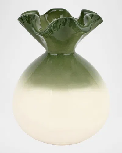 Vietri Casa Gray Bud Vase In Green
