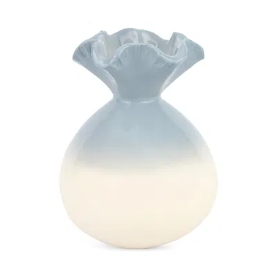 Vietri Casa Gray Bud Vase In Blue