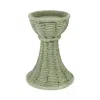 Vietri Casa Gray Large Candle Stick In Green