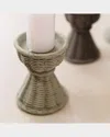 Vietri Casa Ivory Candlestick Holder In Sage