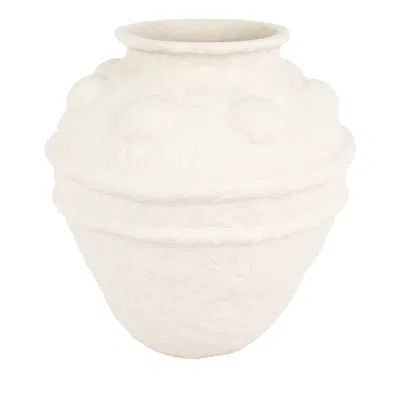 Vietri Casa Ivory Tall Planter In Neutral