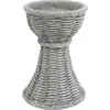 Vietri Casa Medium Candlestick Holder In Dark Grey