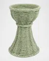 Vietri Casa Gray Medium Candle Stick In Sage