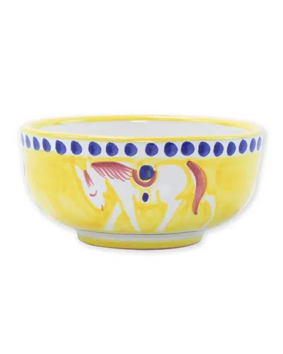 Vietri Campagna Cavallo Cereal/soup Bowl In Yellow