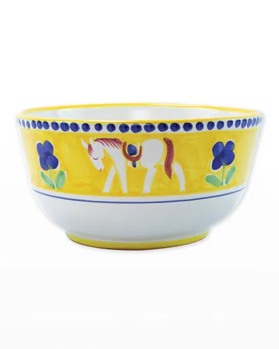 Vietri Cavallo Deep Serving Bowl In Yellow