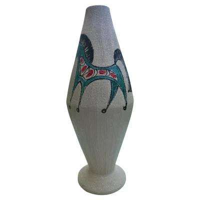 Pre-owned Vietri Ceramic Vase In Transparent