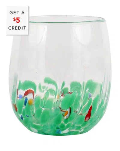 Vietri Chiara Green Short Tumbler With $5 Credit