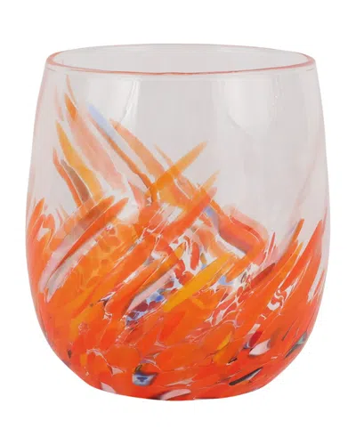 VIETRI VIETRI CHIARA ORANGE SHORT TUMBLER  WITH $5 CREDIT