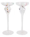 Vietri Chiara Tall Candlesticks, Set Of 2 In White