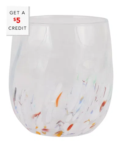 Vietri Chiara White Short Tumbler With $5 Credit