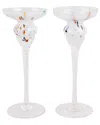 Vietri Chiara Tall Candlesticks, Set Of 2