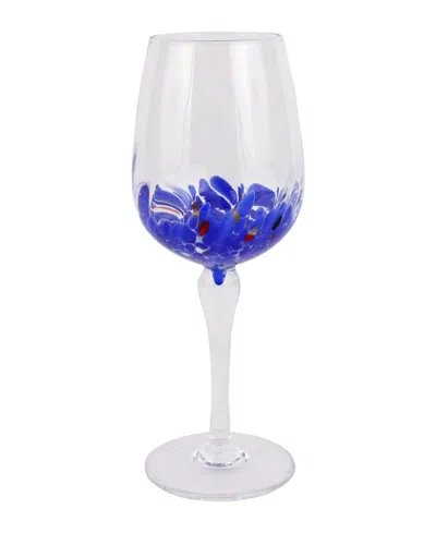 Vietri Chiara Wine Glass In Blue