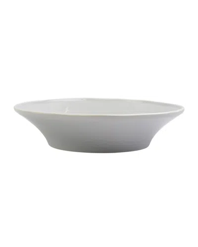 Vietri Chroma Light Gray Shallow Bowl