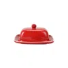 Vietri Chroma Red Butter Dish In Red