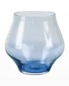Vietri Contessa Blue Stemless Wine Glass