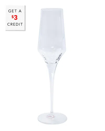 Vietri Contessa Clear Champagne Glass With $3 Credit