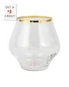 Vietri Contessa Stemless Wine Glass In Gold