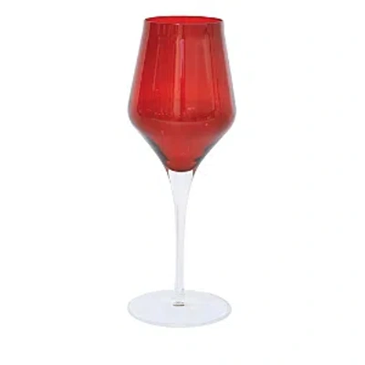 Vietri Contessa Wine Glass In Red