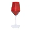 Vietri Contessa Water Glass In Red