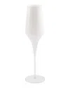 Vietri Contessa White Champagne Glass In White