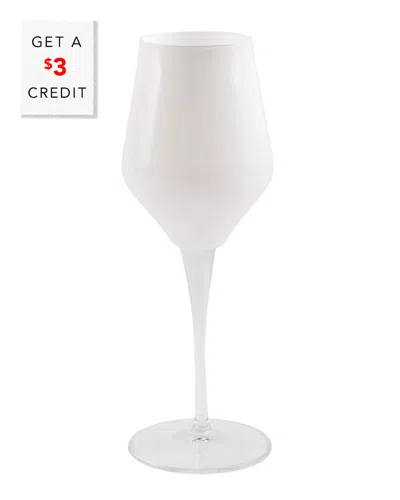 Vietri Contessa White Wine Glass With $3 Credit