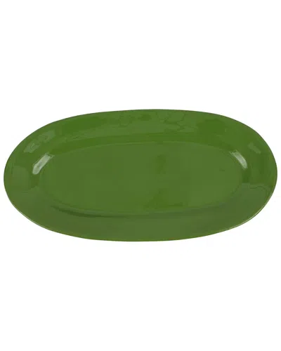 Vietri Cucina Fresca Narrow Oval Platter In Green