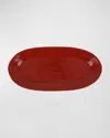 Vietri Cucina Fresca Narrow Oval Platter In Red