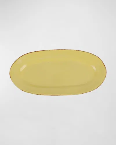 Vietri Cucina Fresca Narrow Oval Platter In Yellow
