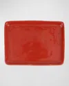 Vietri Cucina Fresca Rectangular Tray In Paprika