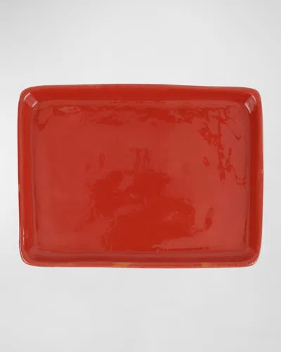 Vietri Cucina Fresca Rectangular Tray In Red