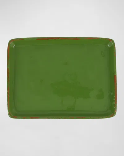 Vietri Cucina Fresca Rectangular Tray In Sage