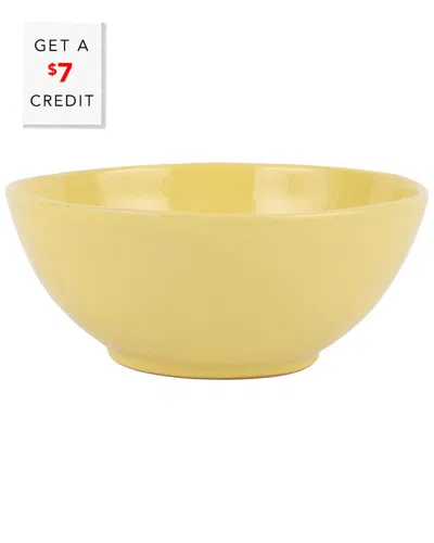 Vietri Cucina Fresca Small Serving Bowl 9" In Yellow