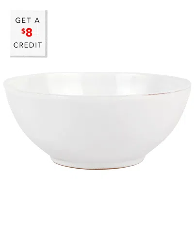 Vietri Cucina Fresca Small Serving Bowl With $8 Credit In White