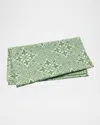 Vietri Damask Table Runner, 21.5" X 108" In Green
