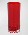 Vietri Deco Tall Tumbler, 16 Ounces In Red