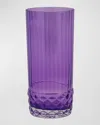 Vietri Deco Tall Tumbler, 16 Ounces In Purple