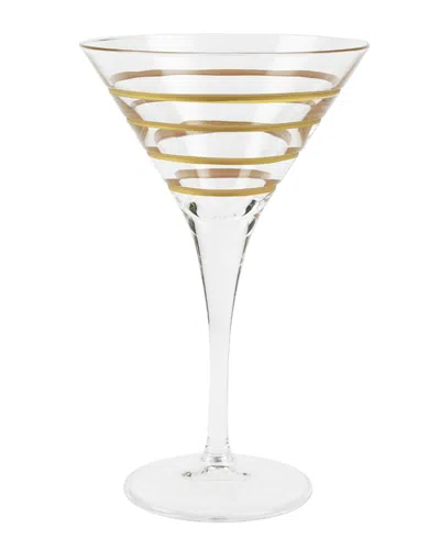 Vietri Raffaello Swirl Martini Glass In Clear